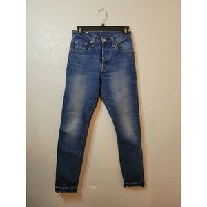 Levis 501 raw hem jeans
